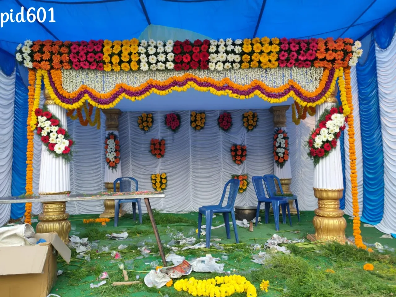 Beautiful Outdoor Wedding Setup with Tent and Weather-Proof Decor